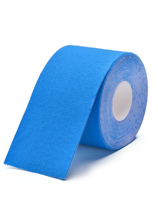 Kinesiology-شريط لاصق مرن داعم للعضلات للرياضة والعلاج الطبيعي، 5 سم×5 م، أزرق